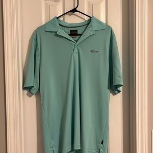 Men’s Greg Norman Blue Golf Polo Shirt, Size Small